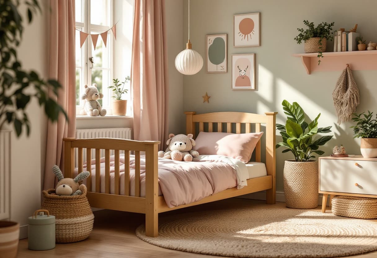 AI-designed cheerful kids room